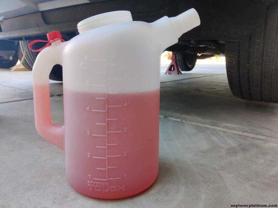 Maintenance Drain and Fill Radiator Fluid Explorer Platinum