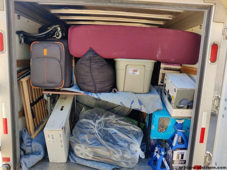 How to Hauling a 6’x12′ UHaul cargo trailer across the country Explorer Platinum